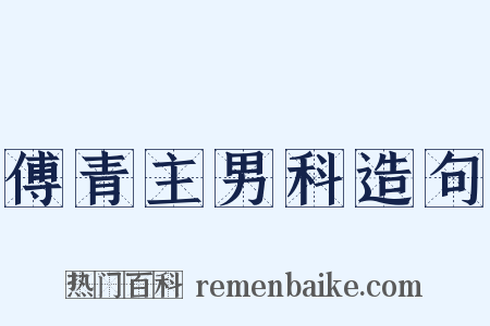傅青主男科造句是什么意思的图片